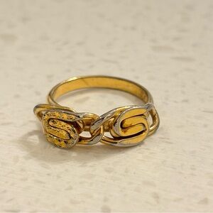 SARAH COVENTRY Vintage Link Knot Adjustable Gold Ring